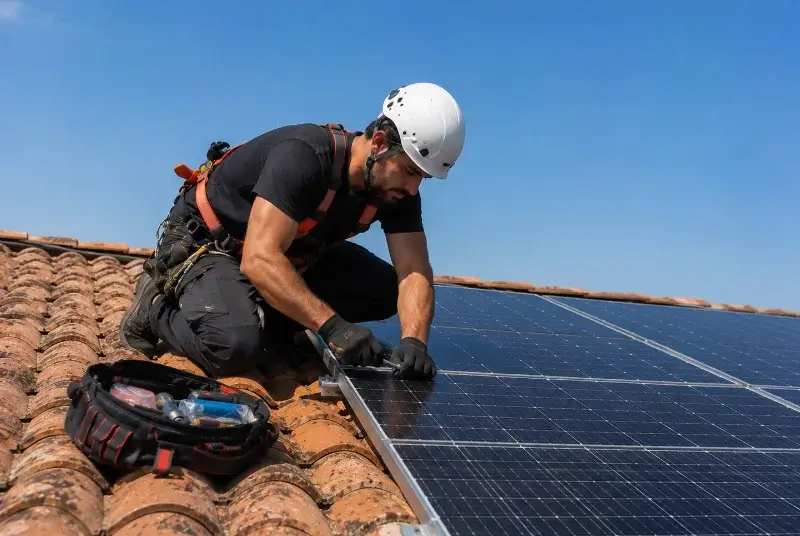 Maintenance et monitoring de panneaux solaires à Habas